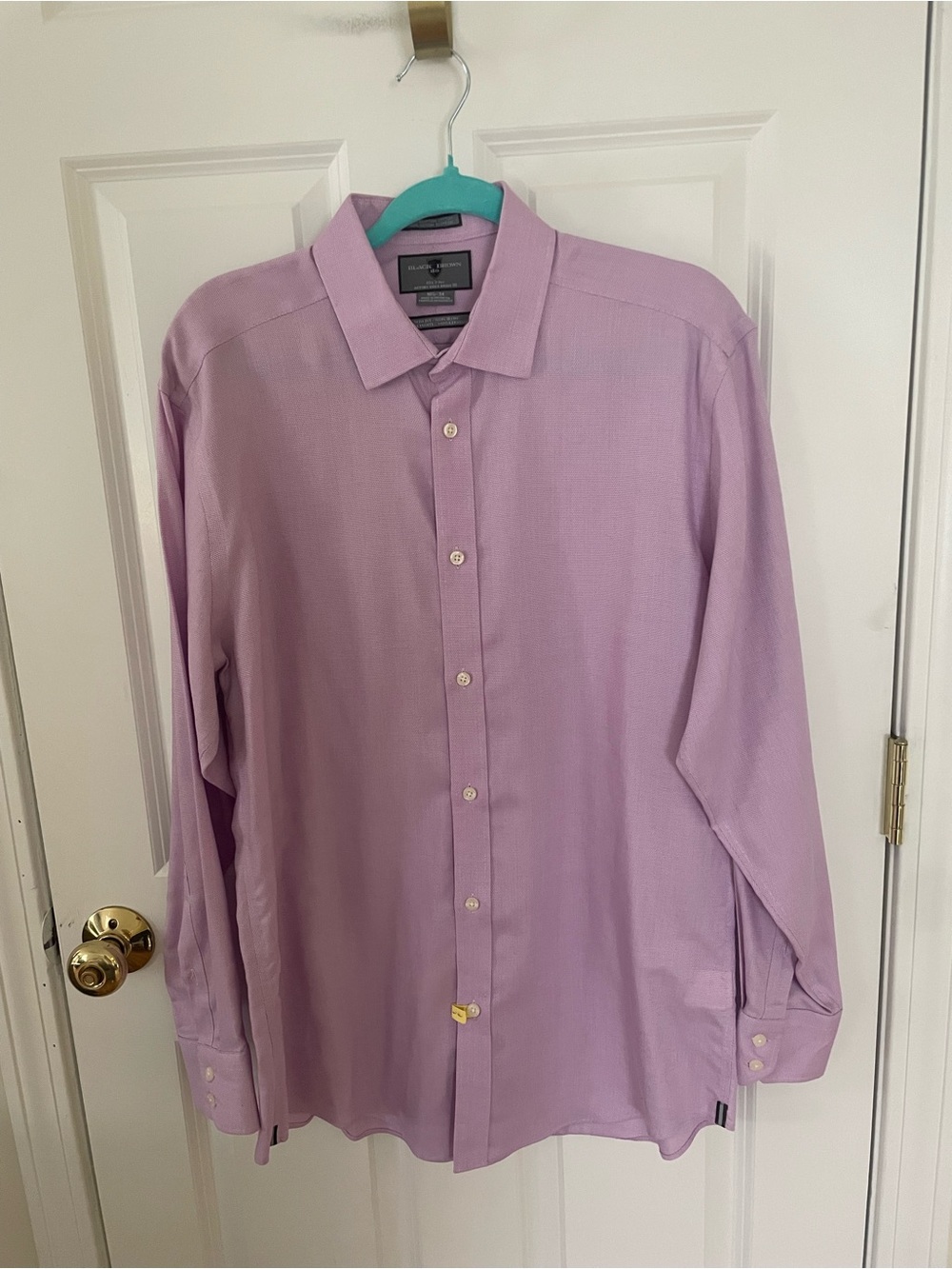 Black Brown 1826 Lavender Men's Dress Shirt  16 1/2 -34